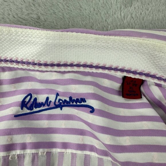 Robert Graham Stripped Long Sleeve Dress Shirt Men’s Size XL - Picture 3 of 11